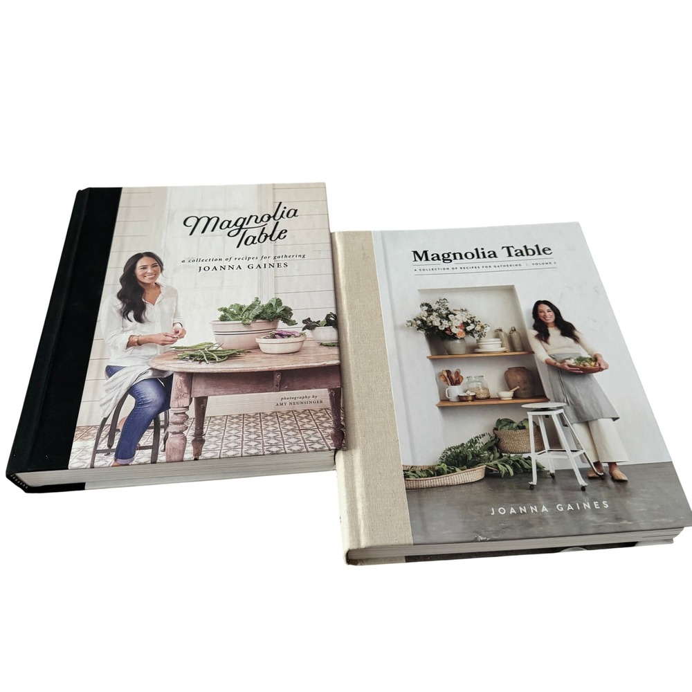Joanna Gaines Magnolia Table Cookbook Set Volume 1 & 2 Hardcover Family Recipes